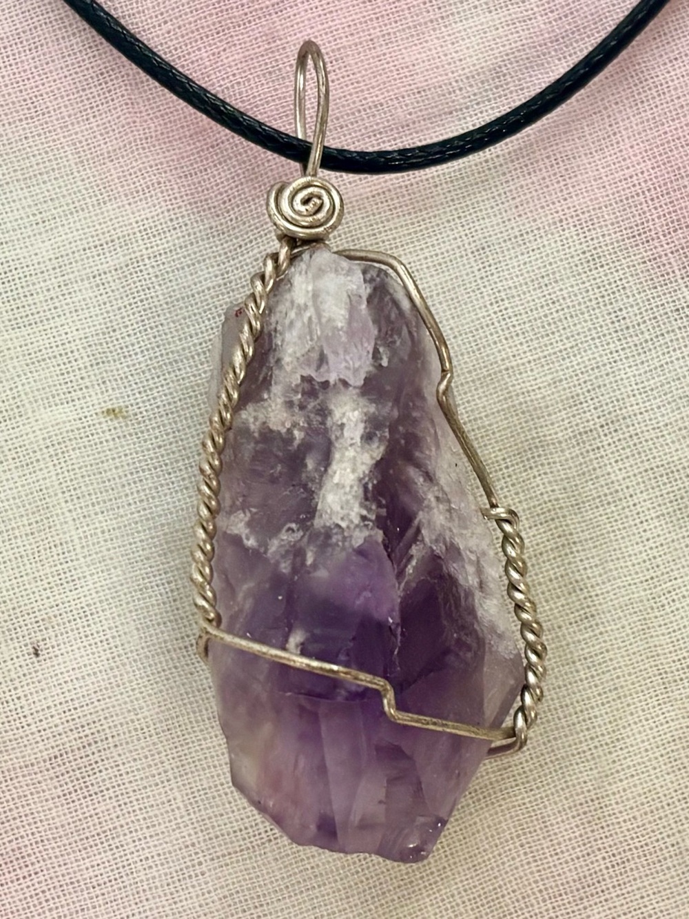 Handcrafted Amethyst Pendant Necklace